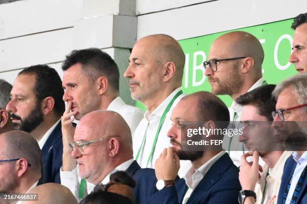Ivan GAZIDIS - Jean-Francois SOUCASSE during the Ligue 1 MCDonald's match between Saint Etienne and Le Havre at Stade Geoffroy-Guichard on August 24,...