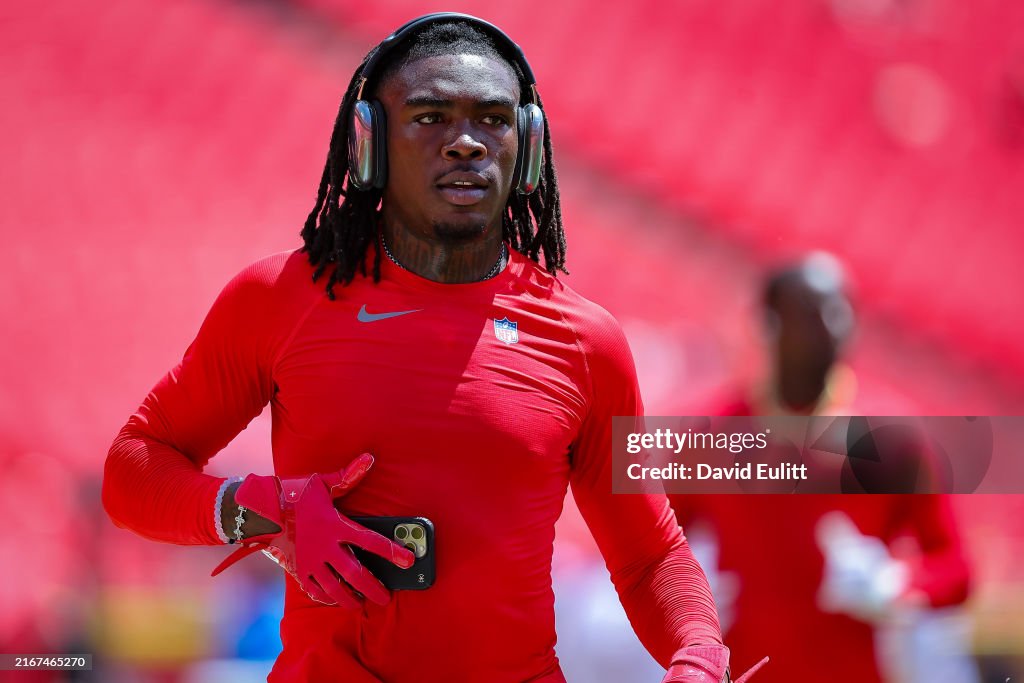 Kc Football Player Rashee Rice Rashee Rice of the Kansas City Chiefs walks on the field during... News ...