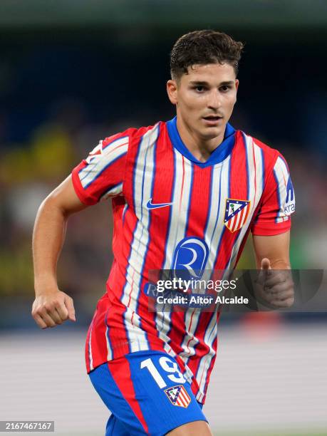 Julian Alvarez of Atletico de Madrid during the La Liga match between Villarreal CF and Club Atlético de Madrid at Estadio de la Ceramica on August...