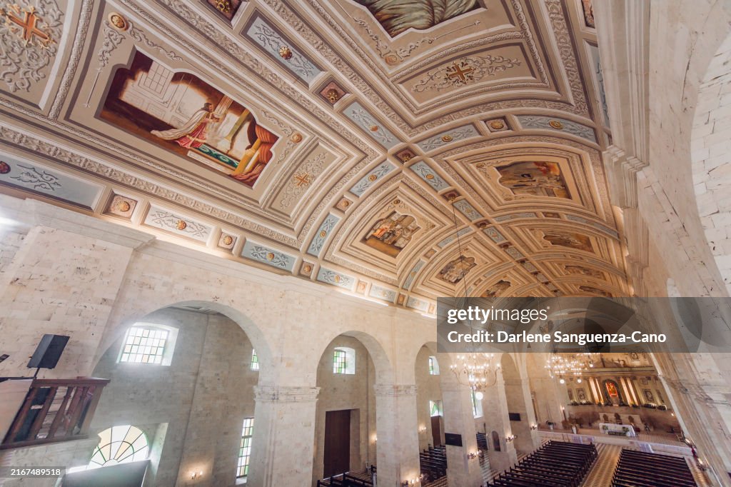 The Interior Of The Newly Restored Our Lady Of Light Parish In The ...