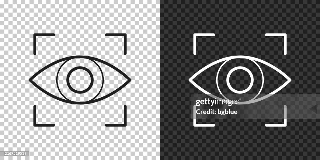 Retinal scan. Icon for design on blank background