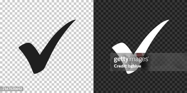 stockillustraties, clipart, cartoons en iconen met check mark. icon for design on blank background - transparante achtergrond