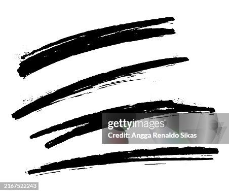 Underline paintbrush strokes design element Underline paintbrush strokes design element