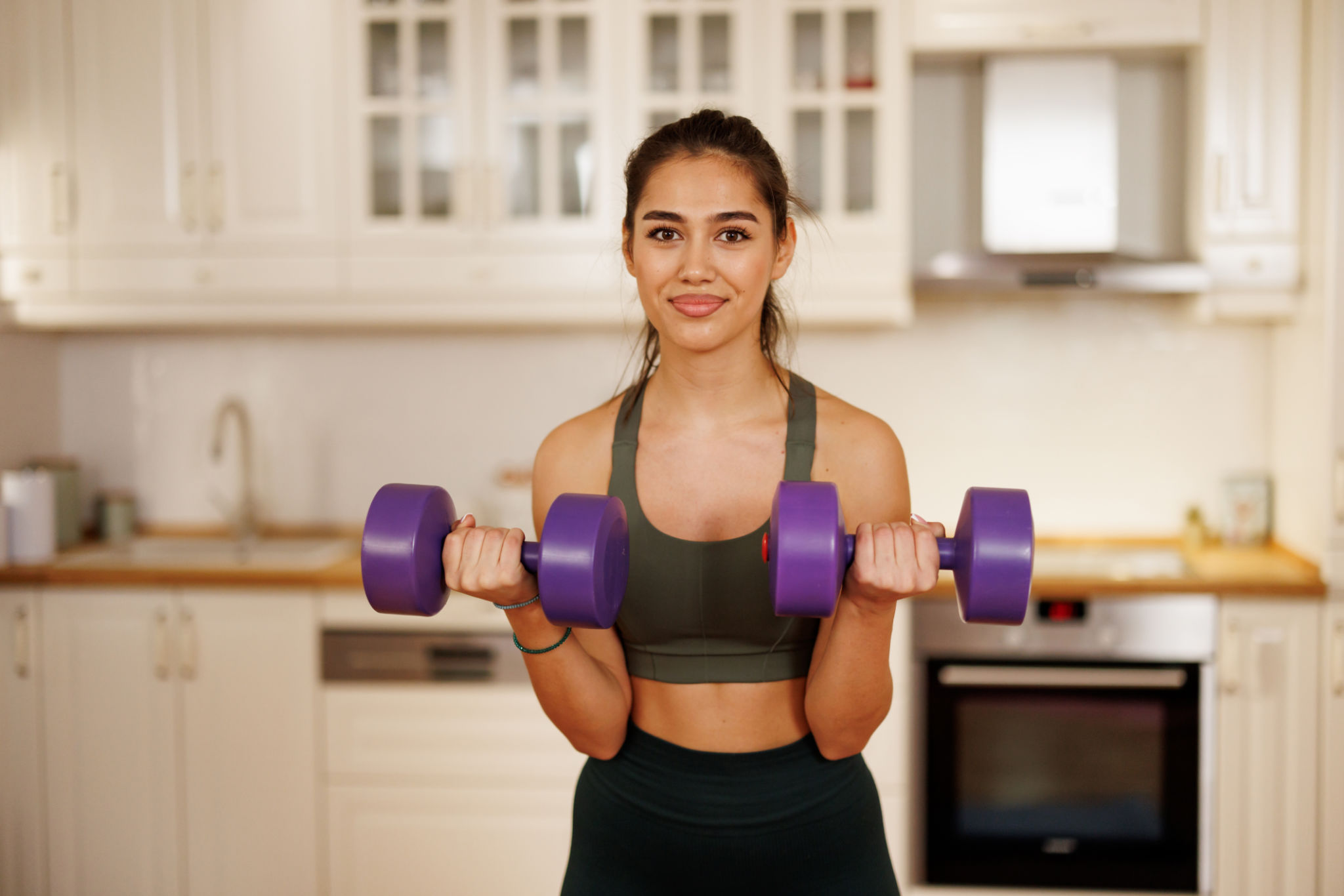 Training with dumbbells at home Training with dumbbells at home