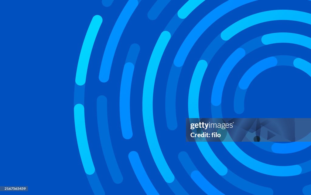 Circle Blue Ripple Splash Curve Abstract Lines Modern Background