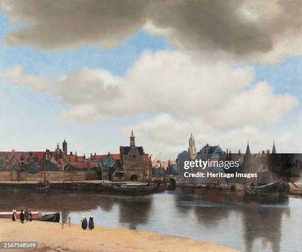View of Delft, 1660-1661. Found in the Collection of the The Mauritshuis, The Hague. Creator: Vermeer; Jan .