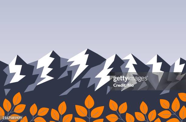 autumn fall colorado leaves mountain slope background abstract - colorado hiking stock illustrations