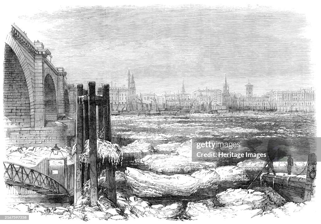 Ice In The Thames At London Bridge