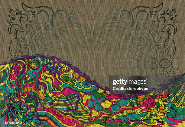 wave canvas - trout jumping stock illustrations
