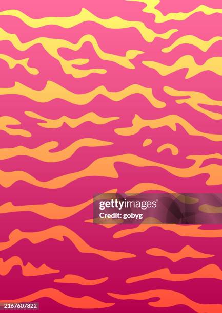 abstract wave background - oranges overhead stock illustrations