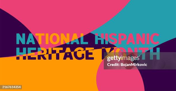 national hispanic heritage month abstract poster. vector - hispanic heritage month stock illustrations