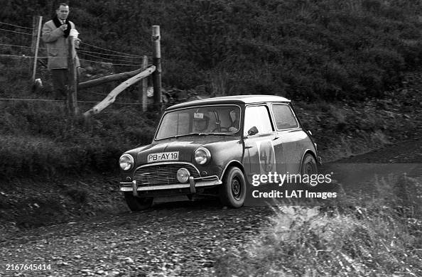 Phil Cooper Rac Rally E Berner / Günther Klapproth, Mini Cooper during the RAC Rally on ...