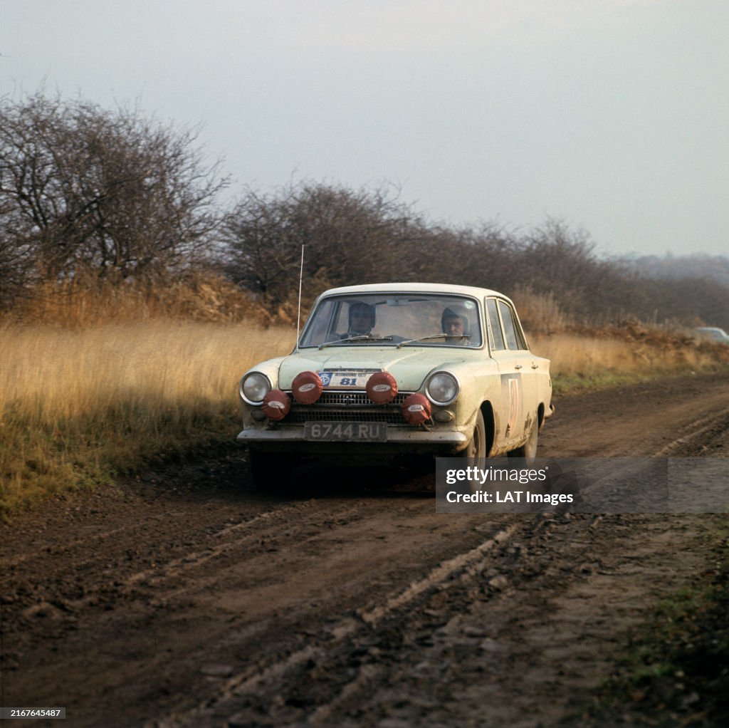 Rac Rally 1960 W Watton / L Cole, Ford Cortina GT during the RAC Rally on November ...