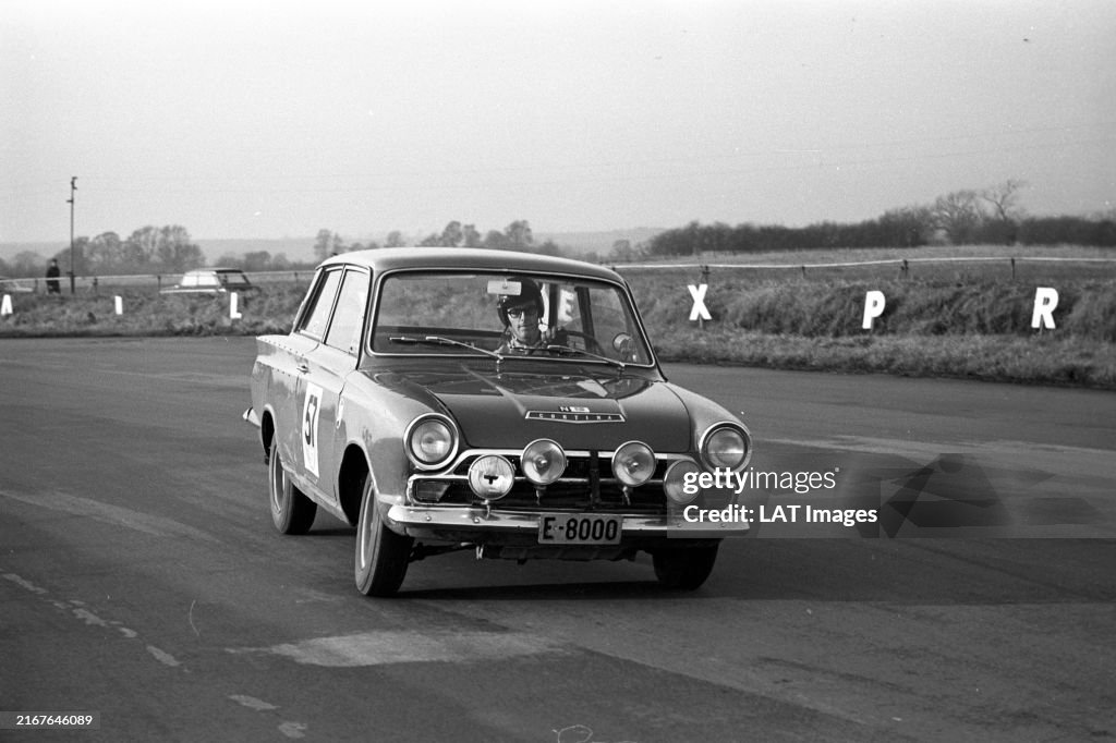 Rac Rally 1960 Helge Menkerud / Monty Karlan, Ford Cortina Mk1 during the RAC Rally ...
