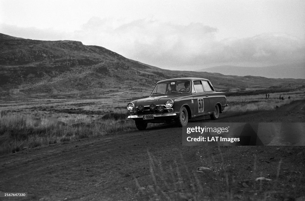 Ac Rally Helge Menkerud / Monty Karlan, Ford Cortina Mk1 during the RAC Rally ...