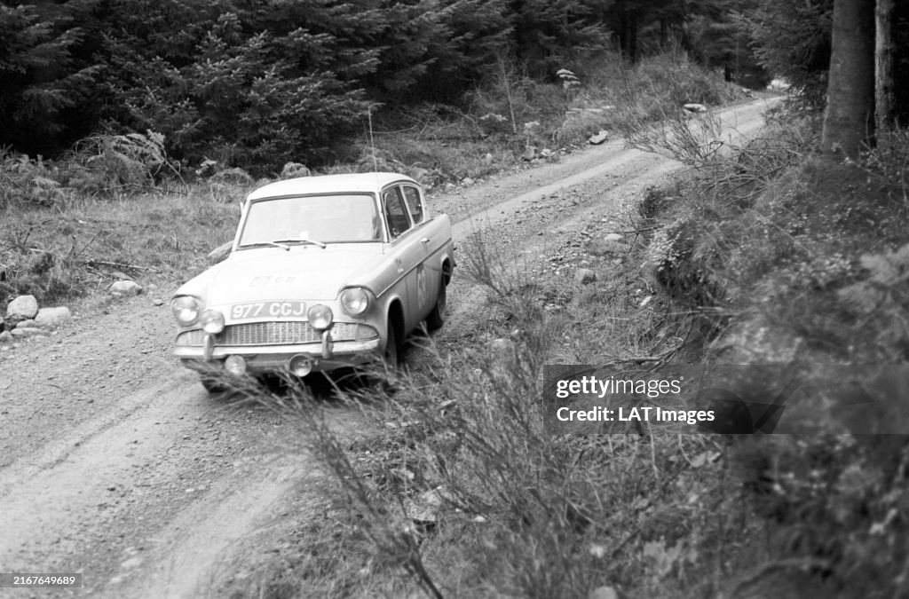 Rac Rally 1960 B Hadfield / G Haggie, Ford Anglia Allardette during the RAC Rally on ...