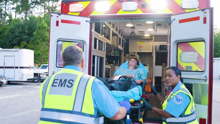 Loading Ambulance 225 Paramedics Loading Patient Into Ambulance Stock Videos, Footage ...
