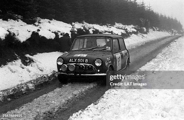 Dave Ruck Rallying Russell Brookes / A Christopher, Mini during the RAC Rally on... News ...