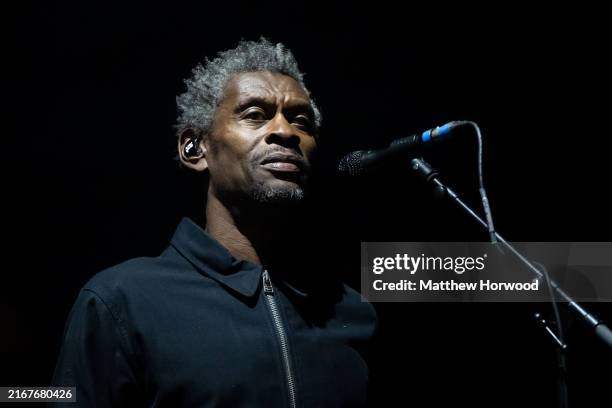 Grant Marshall of Massive Attack performs during the Act 1.5 concert at Clifton Downs on August 25, 2024 in Bristol, England. Long-time climate...