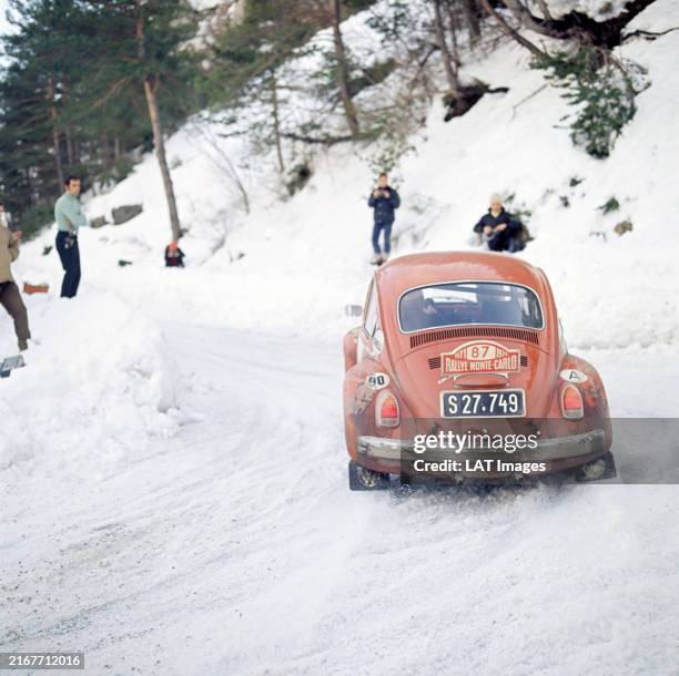 Günther Janger / Walter Wessiak, Volkswagen Beetle during the Rally Monte Carlo on January 22, 1971.