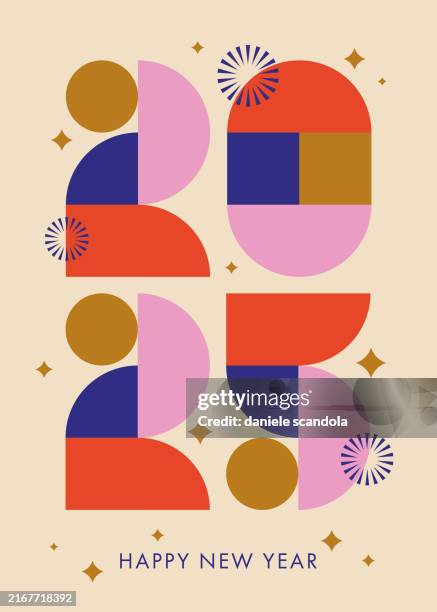 ilustraciones, imágenes clip art, dibujos animados e iconos de stock de happy new year, poster, banner and card design. - año nuevo