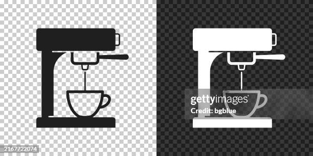 coffee machine. icon for design on blank background - make a image with transparent background stock illustrations