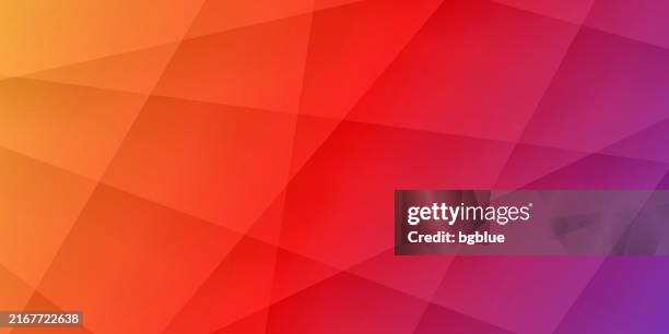 abstract geometric background - polygonal mosaic with red gradient - pink lights background stock illustrations