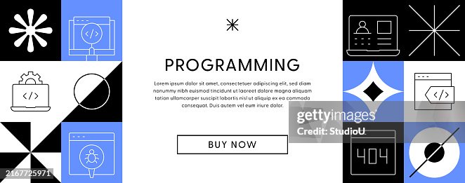 Programming Web Banner Design High-Res Vector Graphic - Getty Images