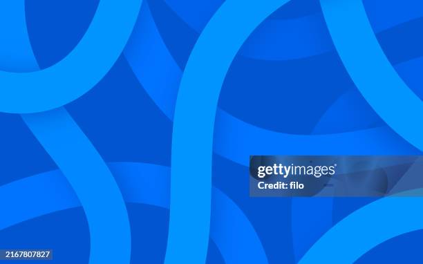ilustrações de stock, clip art, desenhos animados e ícones de modern overlap blue lines abstract motion technology background - cabo