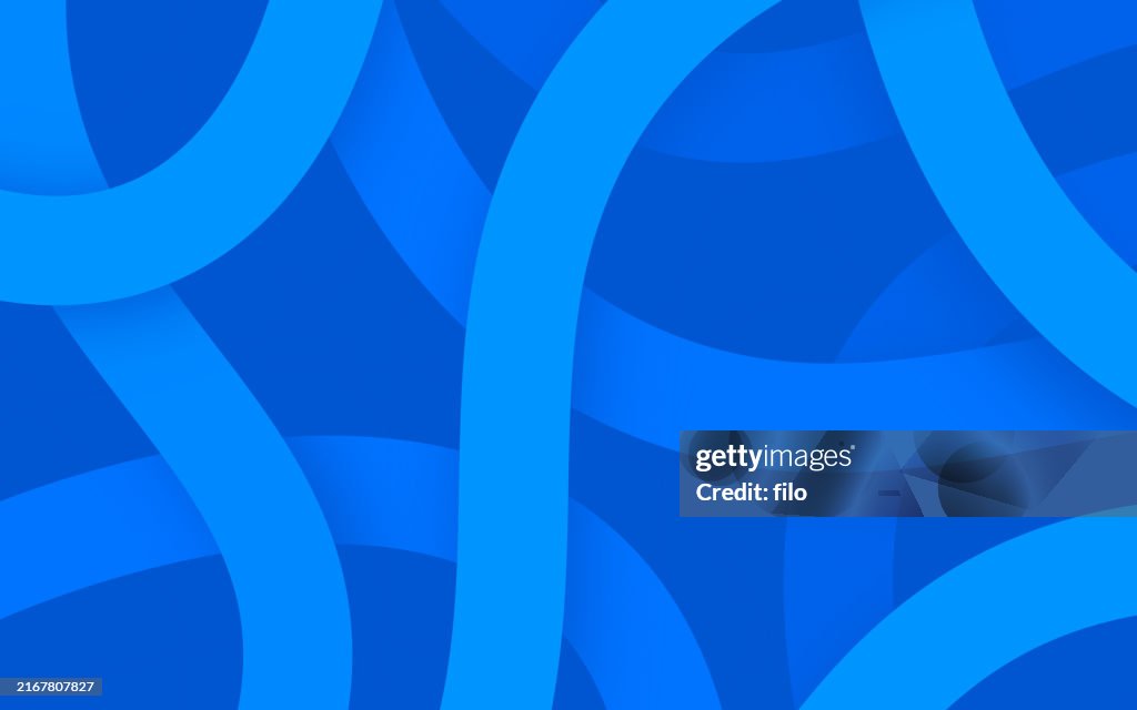 Modern Overlap Blue Lines Abstract Motion Technology Background