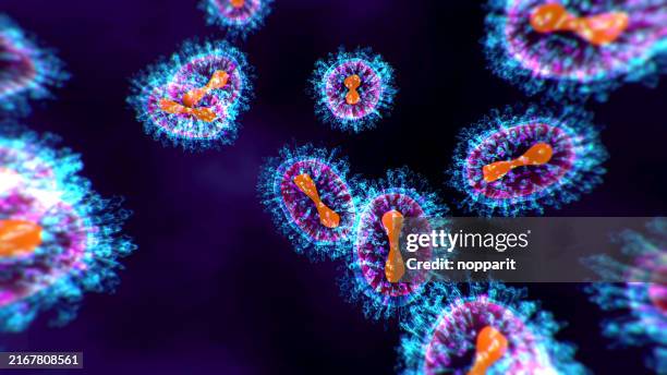 mpox virus. - ebola virus microscope stock pictures, royalty-free photos & images