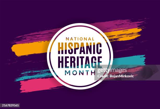 national hispanic heritage month watercolor banner, poster. vector - hispanic heritage month stock illustrations