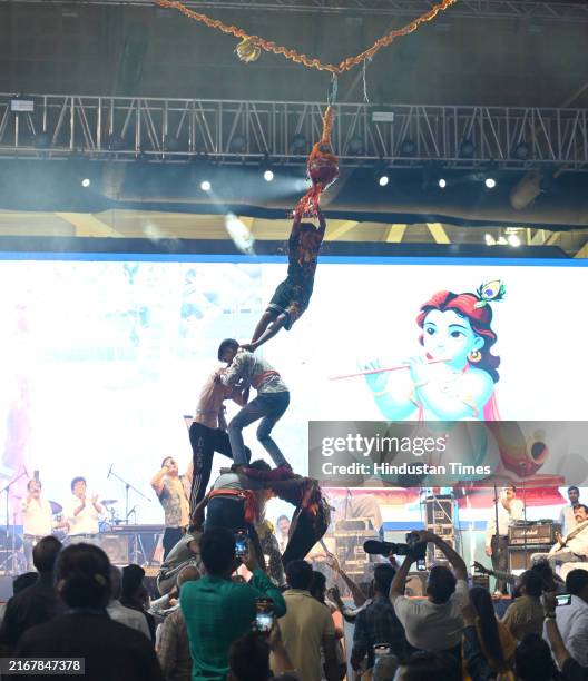 Devotees Matki Phod Celebration 'Govinda Ala Re' "Dahi Handi competition begins with teams of boys and girls" On the auspicious occasion of Shri...
