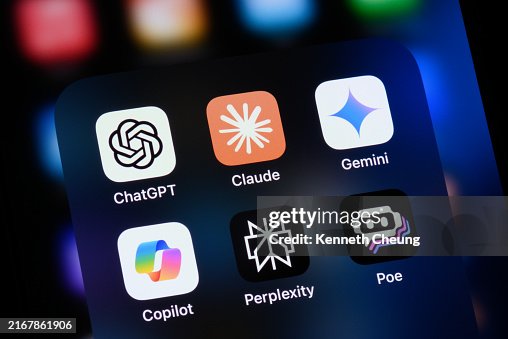 Artificial Intelligence AI Assistant Apps - ChatGPT, Anthropic Claude, Google Gemini, Microsoft Copilot, Perplexity, Poe Artificial Intelligence AI Assistant Apps - ChatGPT, Anthropic Claude, Google Gemini, Microsoft Copilot, Perplexity, Poe