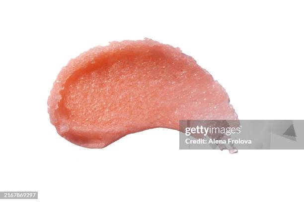 cosmetic swatch of sugar body and face scrub. beauty natural cosmetic concept for face and body care - esfoliazione foto e immagini stock