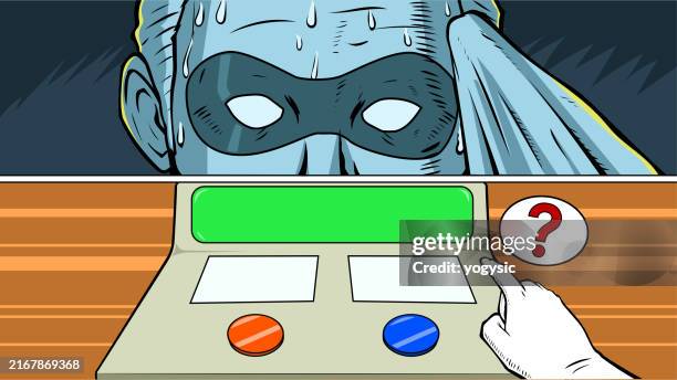 Button Computer. Man 238 Computer Confused Cartoon Stock Photos, High-Res Pictures, and ...