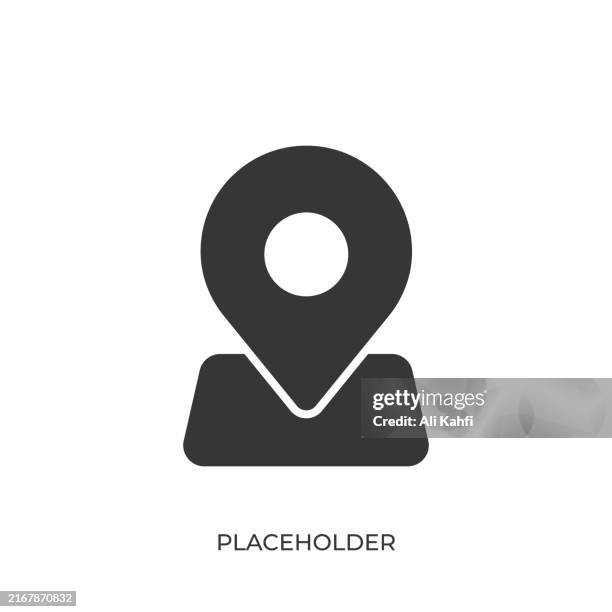 illustrations, cliparts, dessins animés et icônes de icône solide de glyphe d’espace réservé. icône solide qui peut être appliquée n’importe où, simple, pixel parfait et style moderne - broche