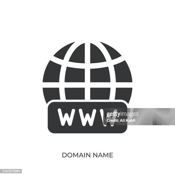 domain name glyph solid icon. solid icon that can be applied anywhere, simple, pixel perfect and modern style - windows operating system stock illustrations