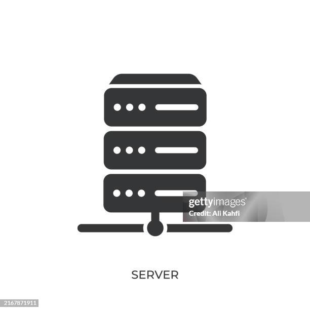 server glyph solid icon. solid icon that can be applied anywhere, simple, pixel perfect and modern style - windows operating system stock illustrations
