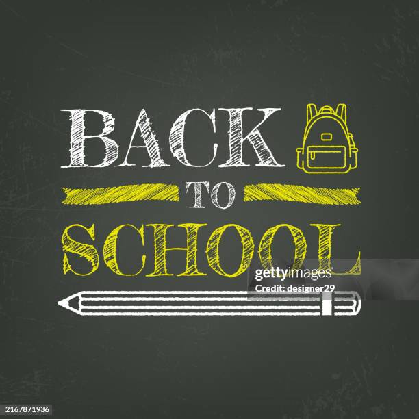 back to school banner vector design - empty high school classroom stock illustrations