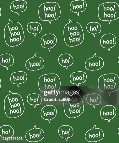 "Ho Ho Ho" text message Seamless Pattern. "Ho Ho Ho" text message Seamless Pattern.
