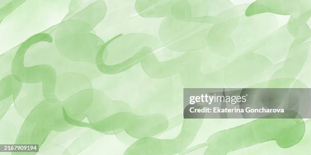 green abstract watercolor brush strokes. - mint green stock pictures, royalty-free photos & images