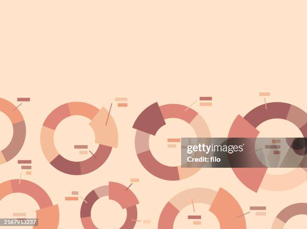 data analytics statistics pie chart abstract background - skin tone stock illustrations