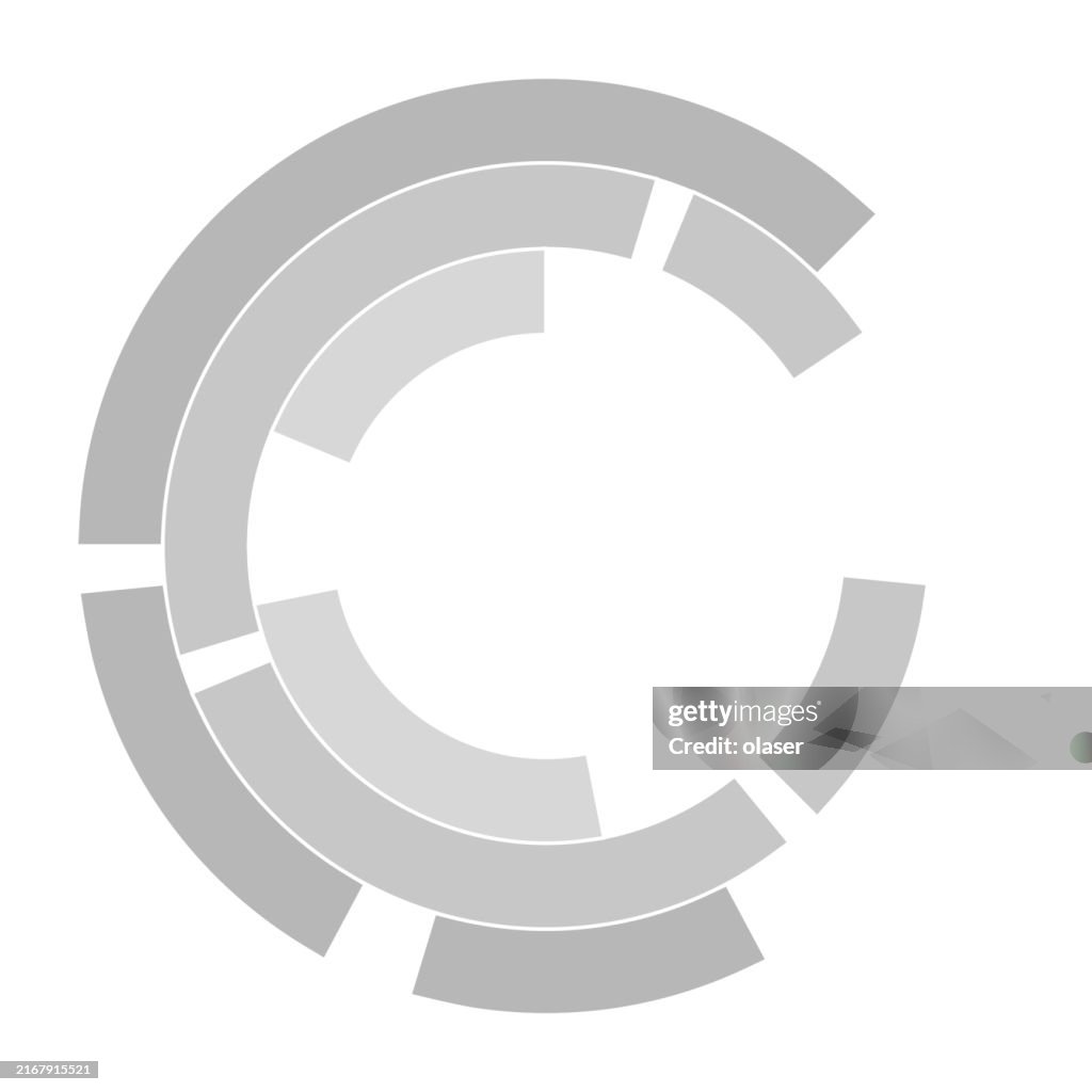 Simple Gray Circular With Sections Background Pattern High-Res Vector ...