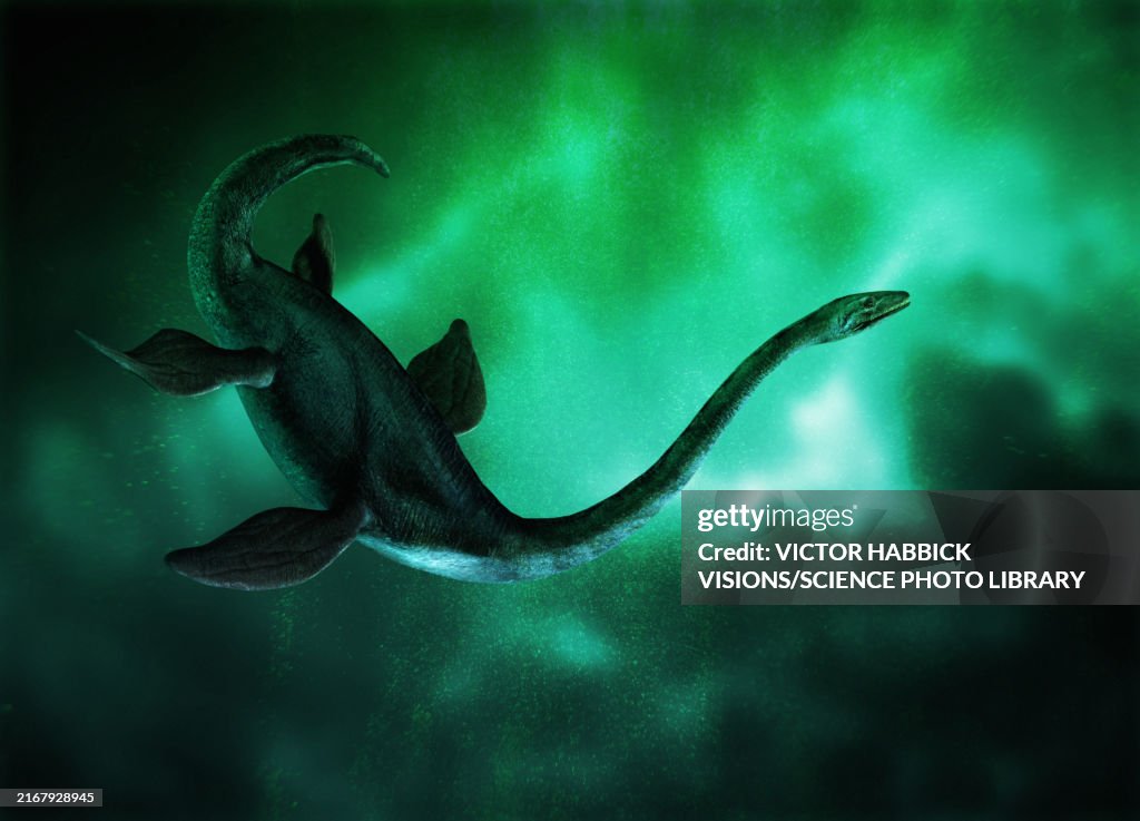 Loch Ness monster, conceptual illustration