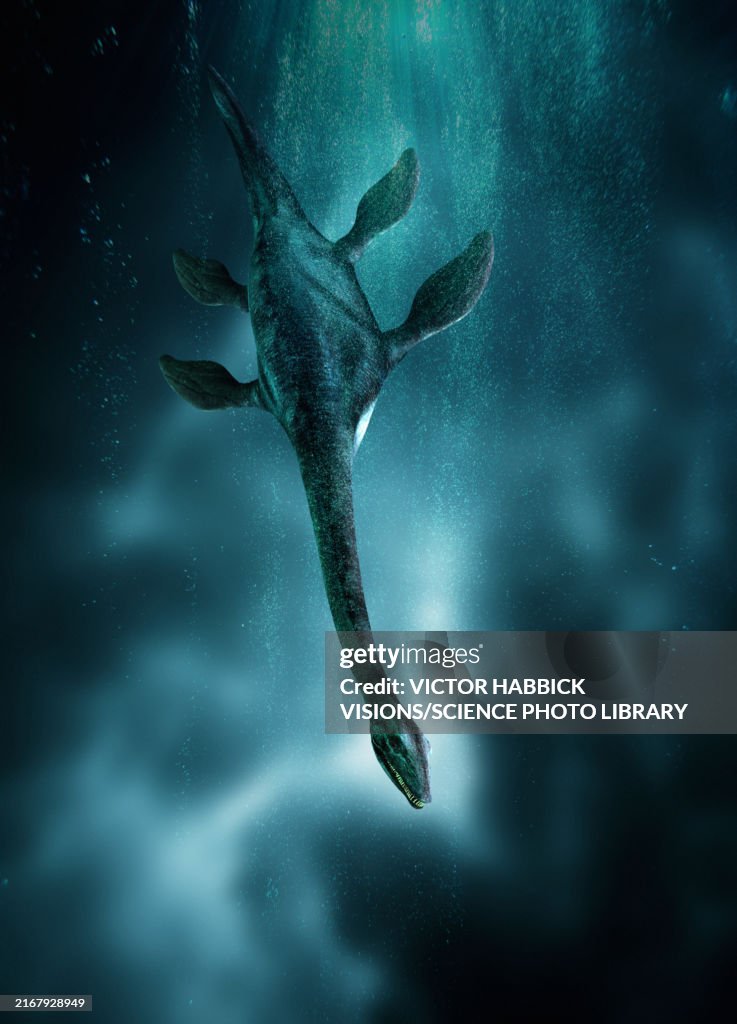 Loch Ness monster, conceptual illustration