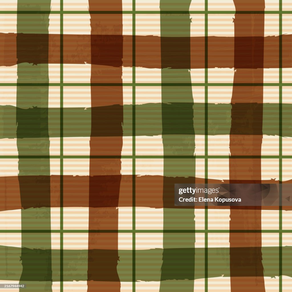 Checked Background Fall Color Autumn Seamless Checkered Background In Retro Style Multicolored ...