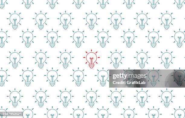 collection of light bulb with effective thinking concept background - electrical wire white background stock illustrations