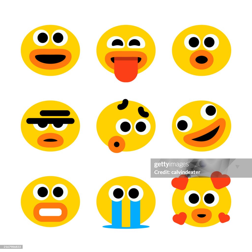 Lustige seltsame Emojis-Sammlung