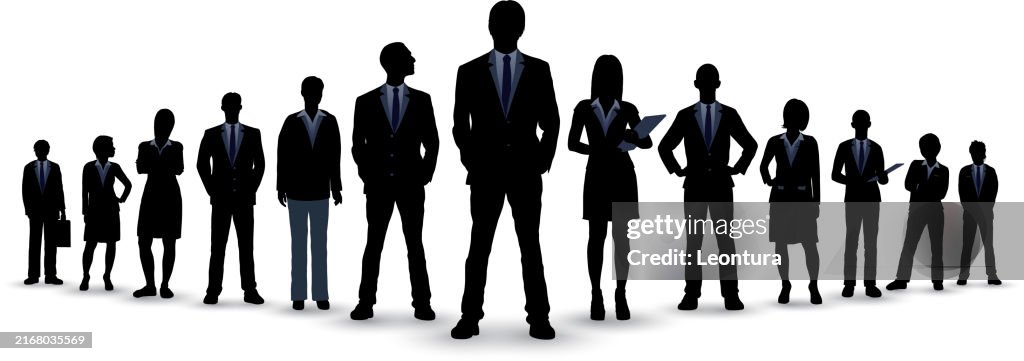Silueta de Liderazgo y Trabajo en Equipo